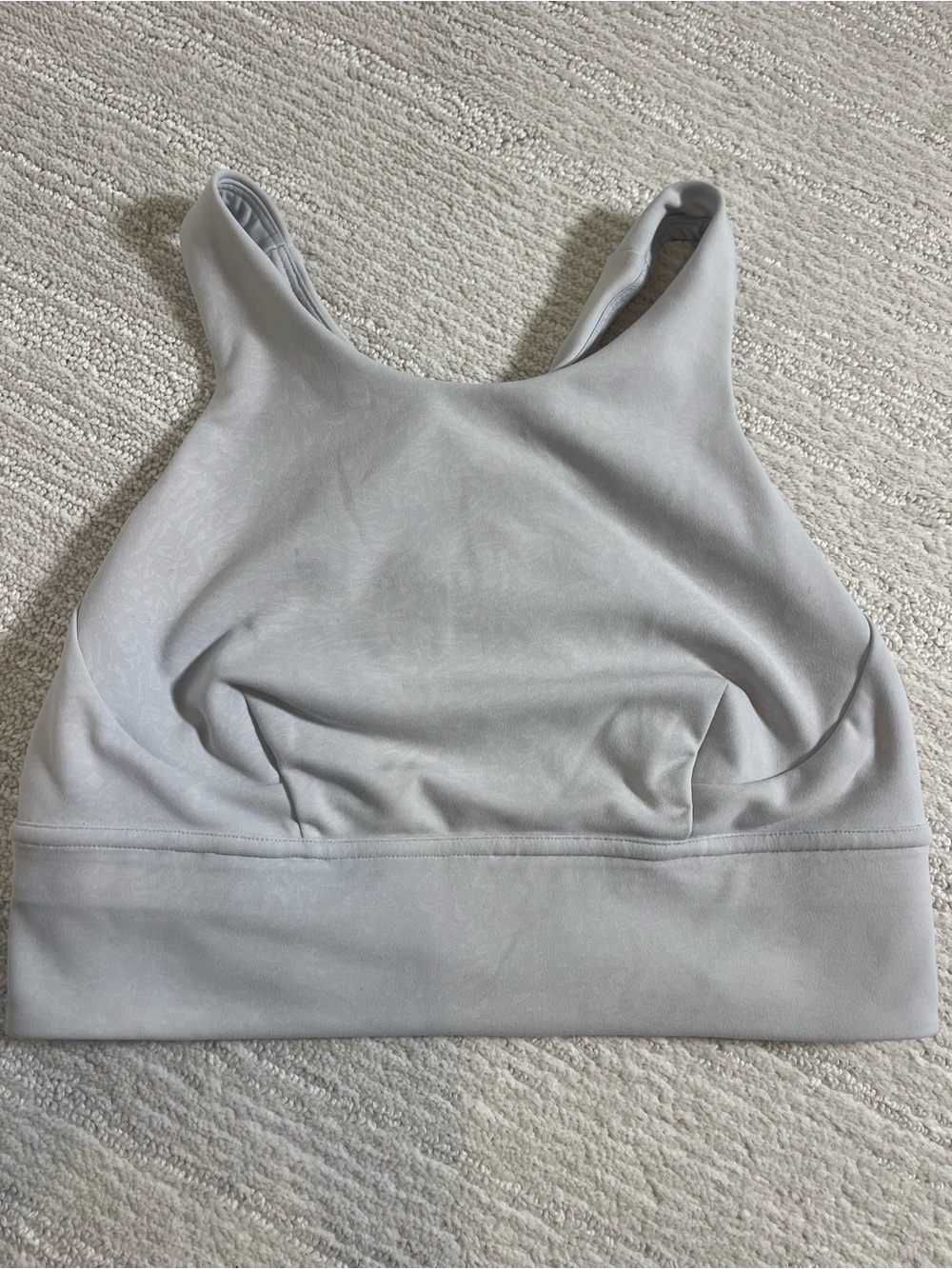 lululemon athletica Light Gray High-Neck Sports Bra